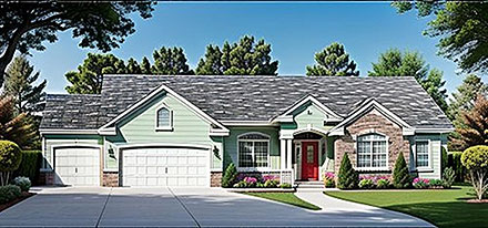 House Plan 62588 Elevation