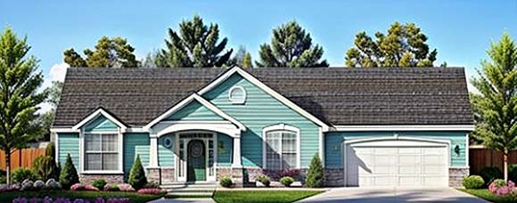 House Plan 62602 Elevation