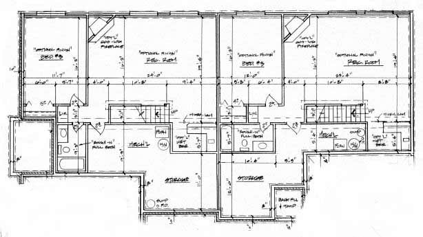 One-Story Traditional Lower Level of Plan 62604