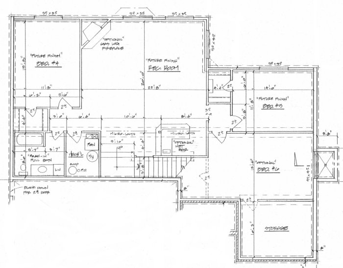 Traditional Lower Level of Plan 62616