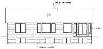 Ranch Traditional Rear Elevation of Plan 62622