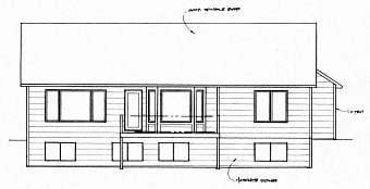 Ranch Traditional Rear Elevation of Plan 62623