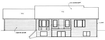 Ranch Traditional Rear Elevation of Plan 62624