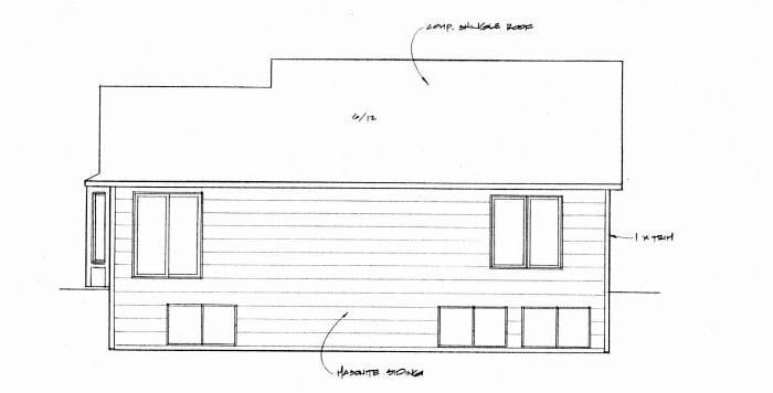 Traditional Rear Elevation of Plan 62629