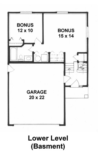 Traditional Lower Level of Plan 62631