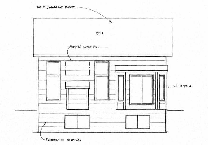 Traditional Rear Elevation of Plan 62631