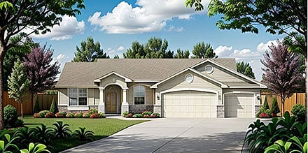 Traditional Elevation of Plan 62634