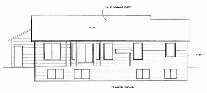 Traditional Rear Elevation of Plan 62634