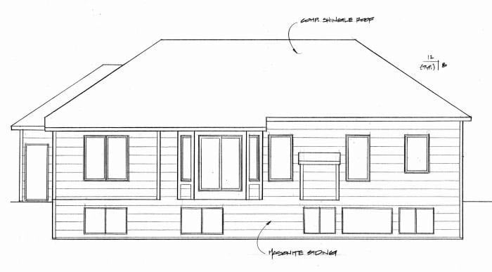 Traditional Rear Elevation of Plan 62635