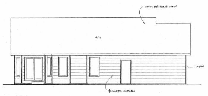 Traditional Rear Elevation of Plan 62636