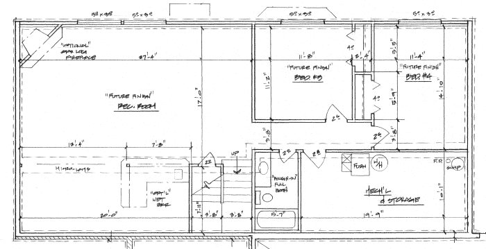 Traditional Lower Level of Plan 62640