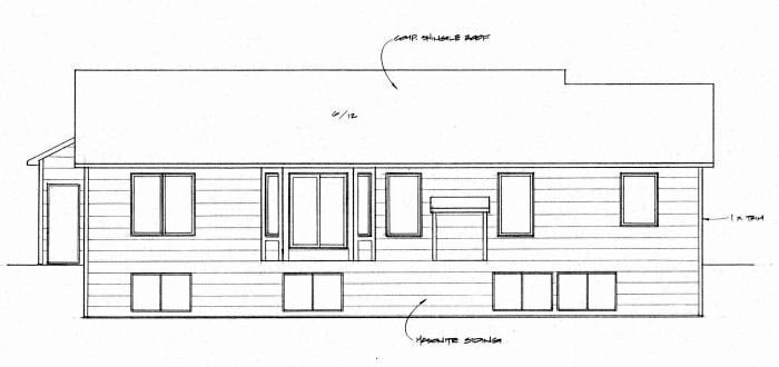 Traditional Rear Elevation of Plan 62640
