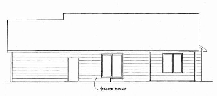 Traditional Rear Elevation of Plan 62641
