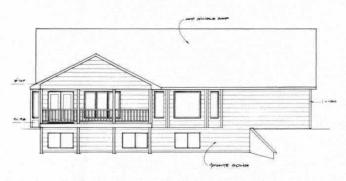 Traditional Rear Elevation of Plan 62645