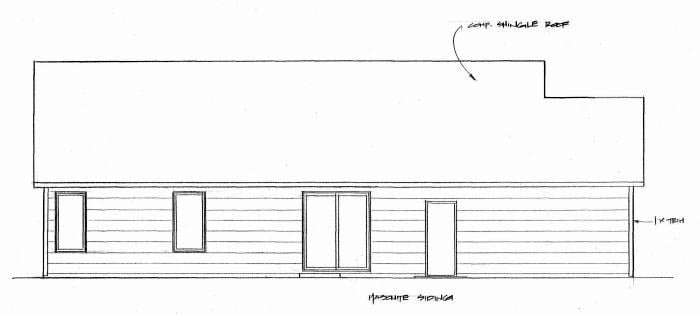 Traditional Rear Elevation of Plan 62647