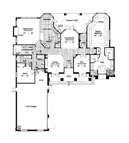 House Plan 63023 First Level Plan