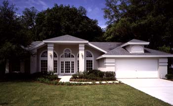 Mediterranean, One-Story Plan with 2041 Sq. Ft., 4 Bedrooms, 2 Bathrooms, 2 Car Garage Picture 2
