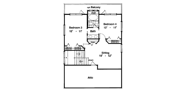 Contemporary Prairie Style Southwest Level Two of Plan 63066