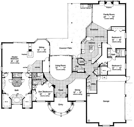 House Plan 63068 First Level Plan