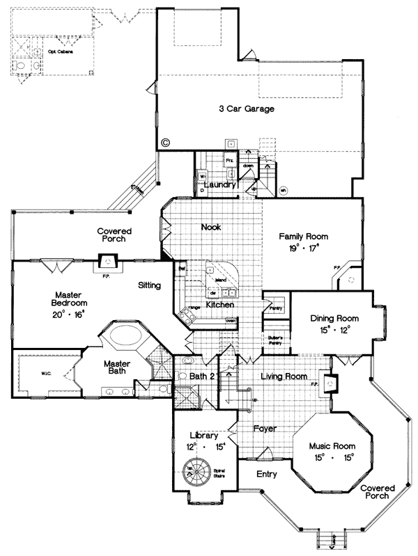 Farmhouse Victorian Level One of Plan 63077