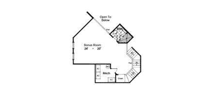 House Plan 63079 Second Level Plan