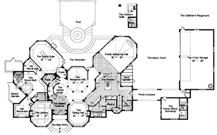 House Plan 63082 First Level Plan