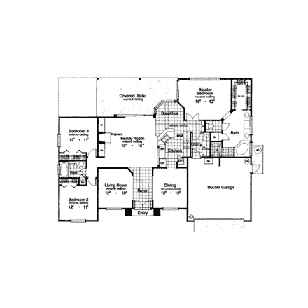 House Plan 63090 First Level Plan