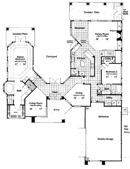 House Plan 63109 First Level Plan