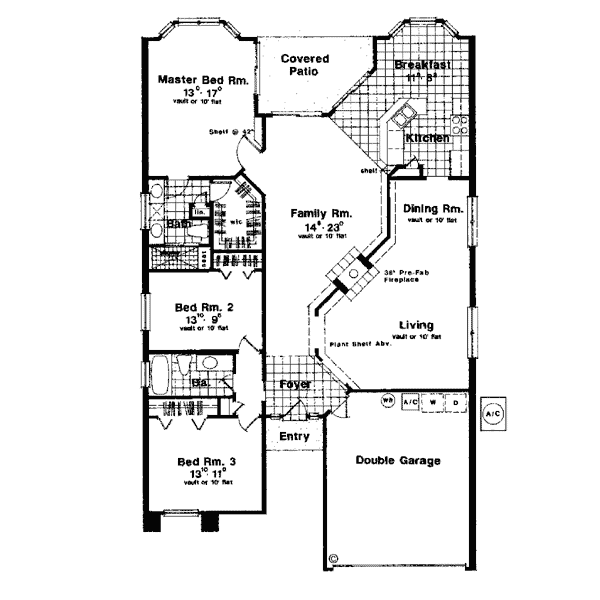 Contemporary Mediterranean One-Story Level One of Plan 63116