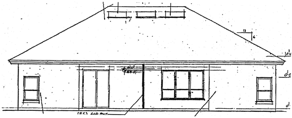 Mediterranean One-Story Rear Elevation of Plan 63125