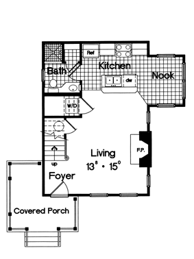 Country Narrow Lot Southern Traditional Level One of Plan 63127