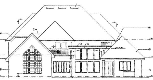 Victorian Rear Elevation of Plan 63145