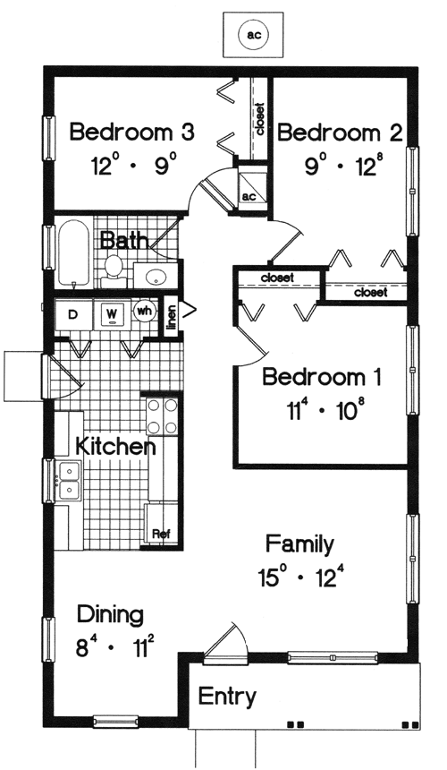 Country Farmhouse Traditional Level One of Plan 63165