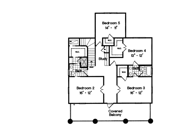 Colonial Plantation Southern Level Two of Plan 63166