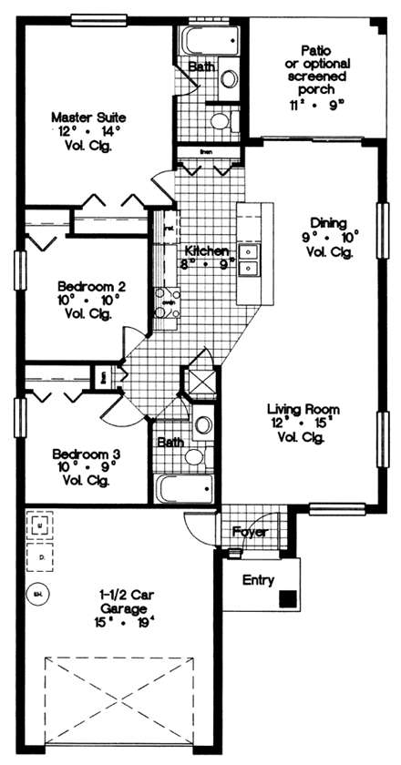 House Plan 63167 First Level Plan