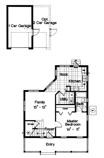 House Plan 63173 First Level Plan