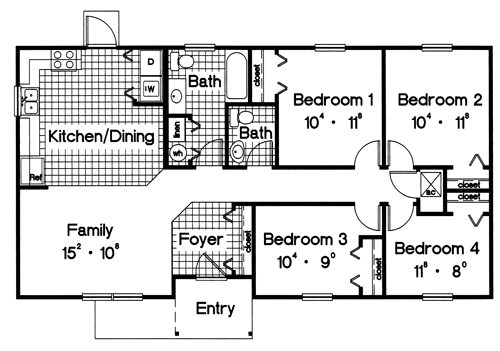 Country Farmhouse Florida Narrow Lot Traditional Level One of Plan 63175