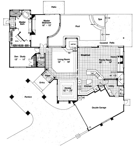 House Plan 63181 First Level Plan