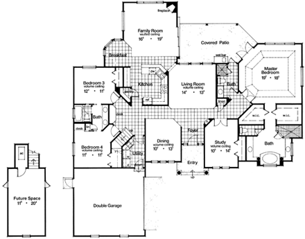 House Plan 63183 First Level Plan