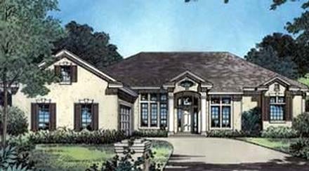 One-Story Traditional Elevation of Plan 63183