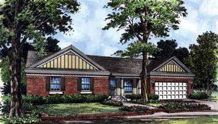 Country Farmhouse Florida One-Story Traditional Elevation of Plan 63193