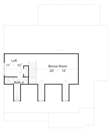 Colonial Farmhouse Traditional Level Three of Plan 63197