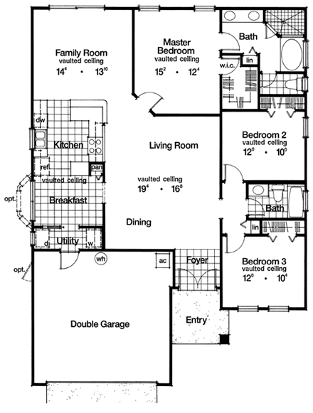 House Plan 63201 First Level Plan
