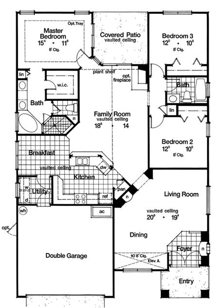 House Plan 63204 First Level Plan