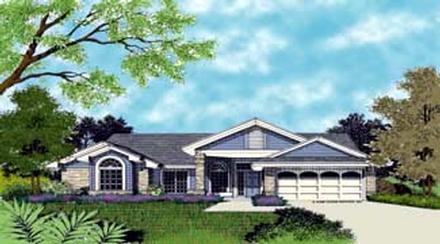 Contemporary Florida Elevation of Plan 63208