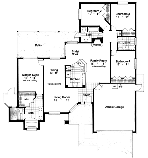 Contemporary Florida One-Story Level One of Plan 63209
