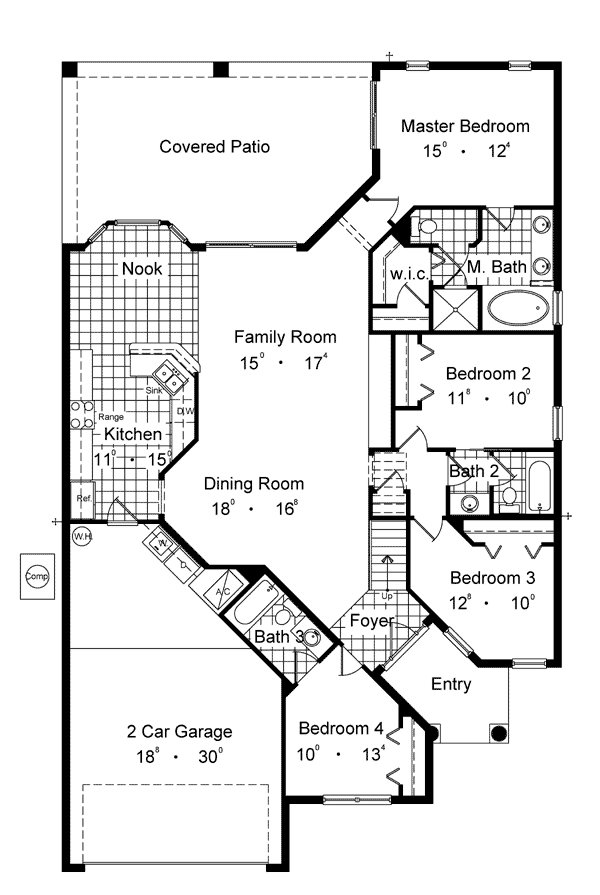 Mediterranean Southwest Level One of Plan 63212