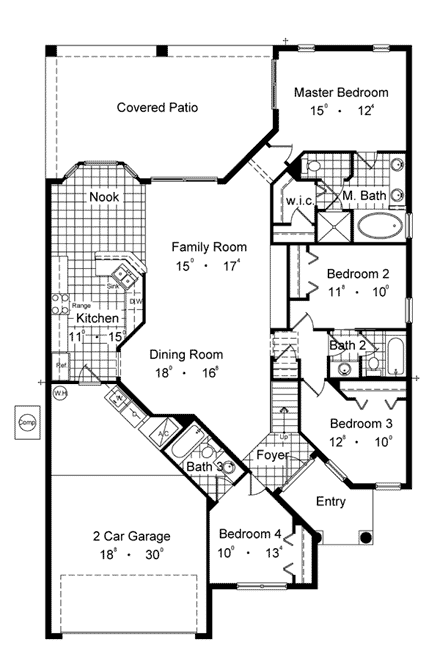 House Plan 63212 First Level Plan