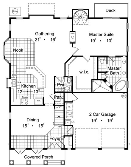 House Plan 63214 First Level Plan