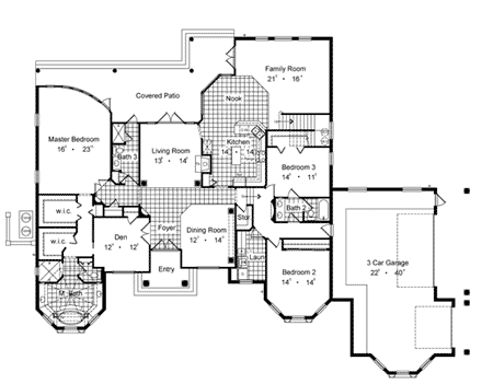 House Plan 63222 First Level Plan